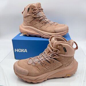 Hoka One One Kaha 2 GTX Trail Hiking Boots Shoe Cork/ Cappuccino Womens US 9.5